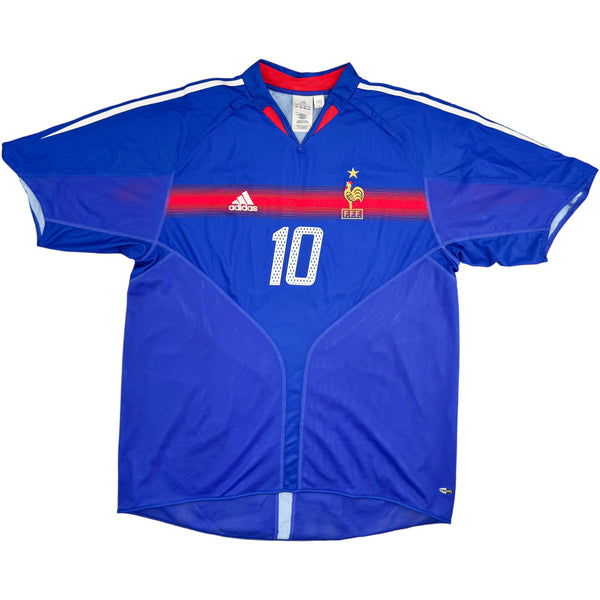 2004 Frankrijk EK Thuis Shirt Zidane - Oldschool Voetbalshirts