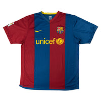 2006-07 Barcelona Thuis Shirt - 9/10 - (XL) - Oldschool Voetbalshirts