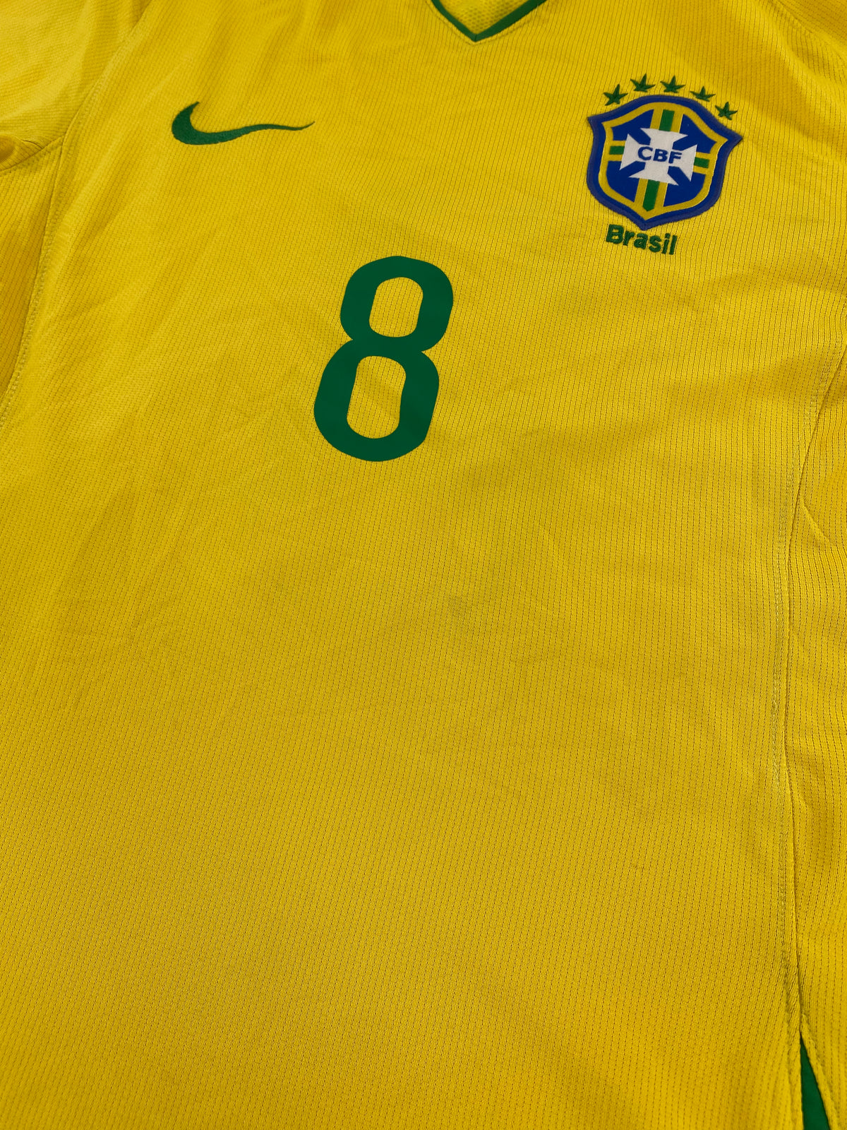 2008-10 Brazilië WK Thuis Shirt Kaka #10 - 8/10 - (M) - Oldschool Voetbalshirts
