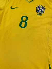 2008-10 Brazilië WK Thuis Shirt Kaka #10 - 8/10 - (M) - Oldschool Voetbalshirts