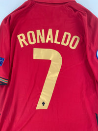 2020 Portugal EK Thuis Shirt Ronaldo #7 - 8/10 - (S) - Oldschool Voetbalshirts