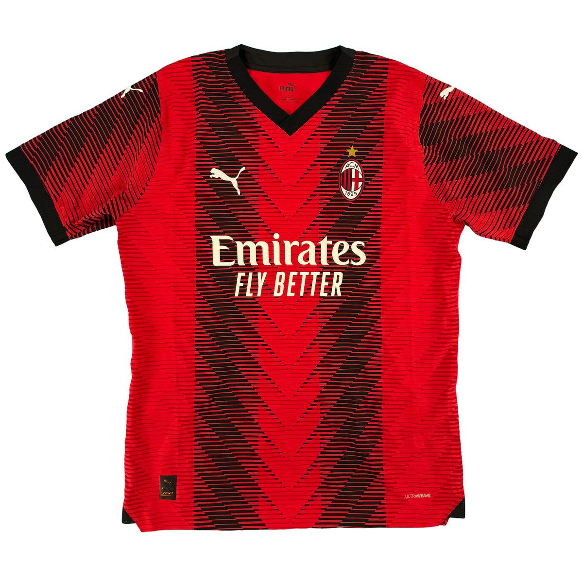 2023-24 AC Milan Authentic Thuis Shirt - 10/10 - (L) - Oldschool Voetbalshirts