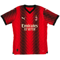 2023-24 AC Milan Authentic Thuis Shirt - 10/10 - (L) - Oldschool Voetbalshirts