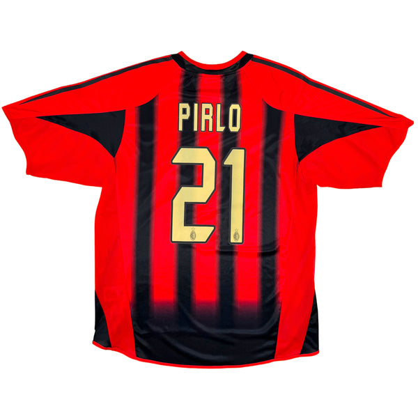 2004-05 AC Milan Thuis Shirt Pirlo - Oldschool Voetbalshirts