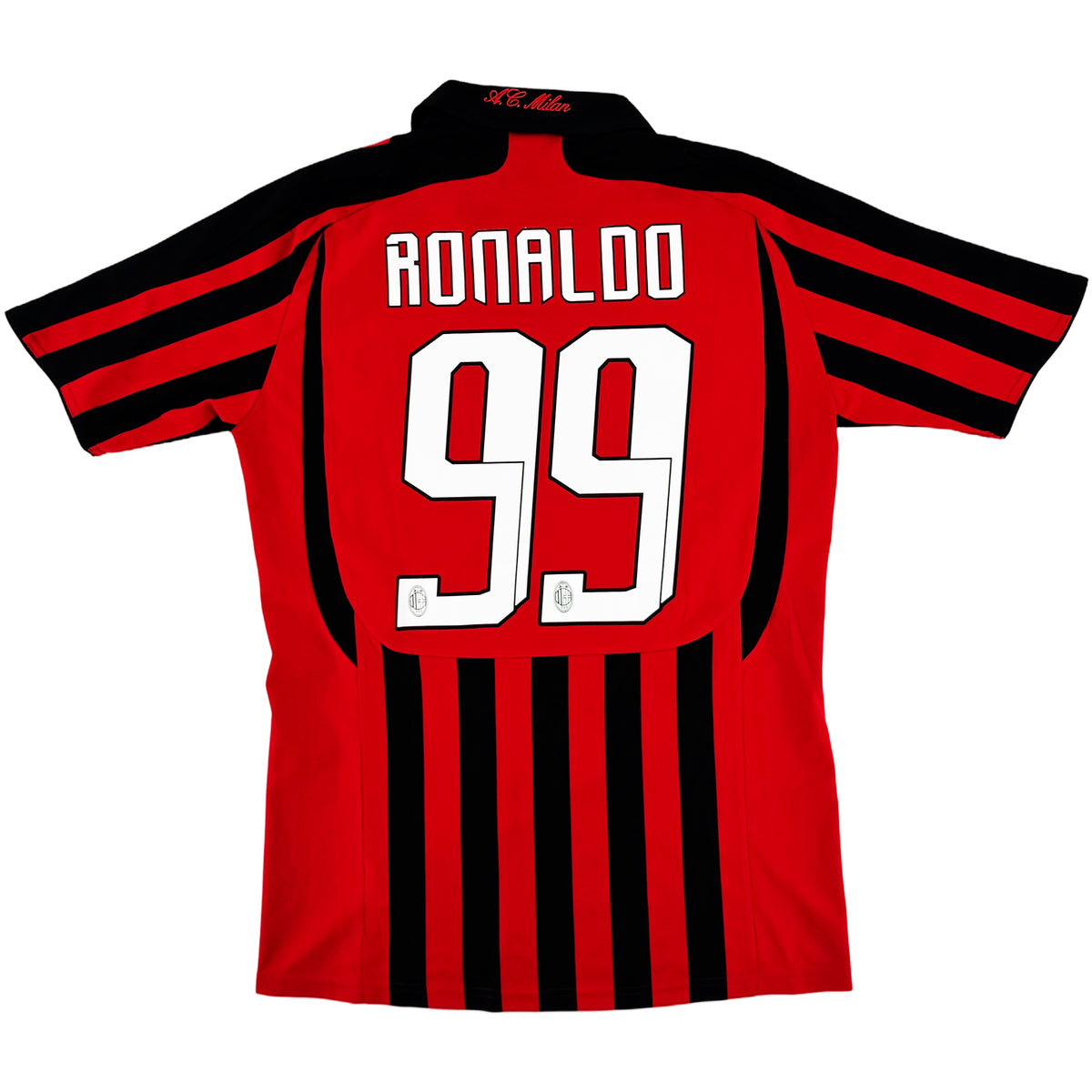 2007-08 AC Milan Thuis Shirt Ronaldo - Oldschool Voetbalshirts