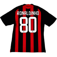 2008-09 AC Milan Thuis Shirt Ronaldinho - Oldschool Voetbalshirts