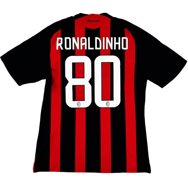 2008-09 AC Milan Thuis Shirt Ronaldinho - Oldschool Voetbalshirts