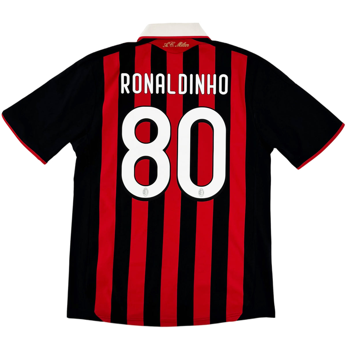 2009-10 AC Milan Thuis Shirt Ronaldinho - Oldschool Voetbalshirts