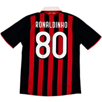 2009-10 AC Milan Thuis Shirt Ronaldinho - Oldschool Voetbalshirts