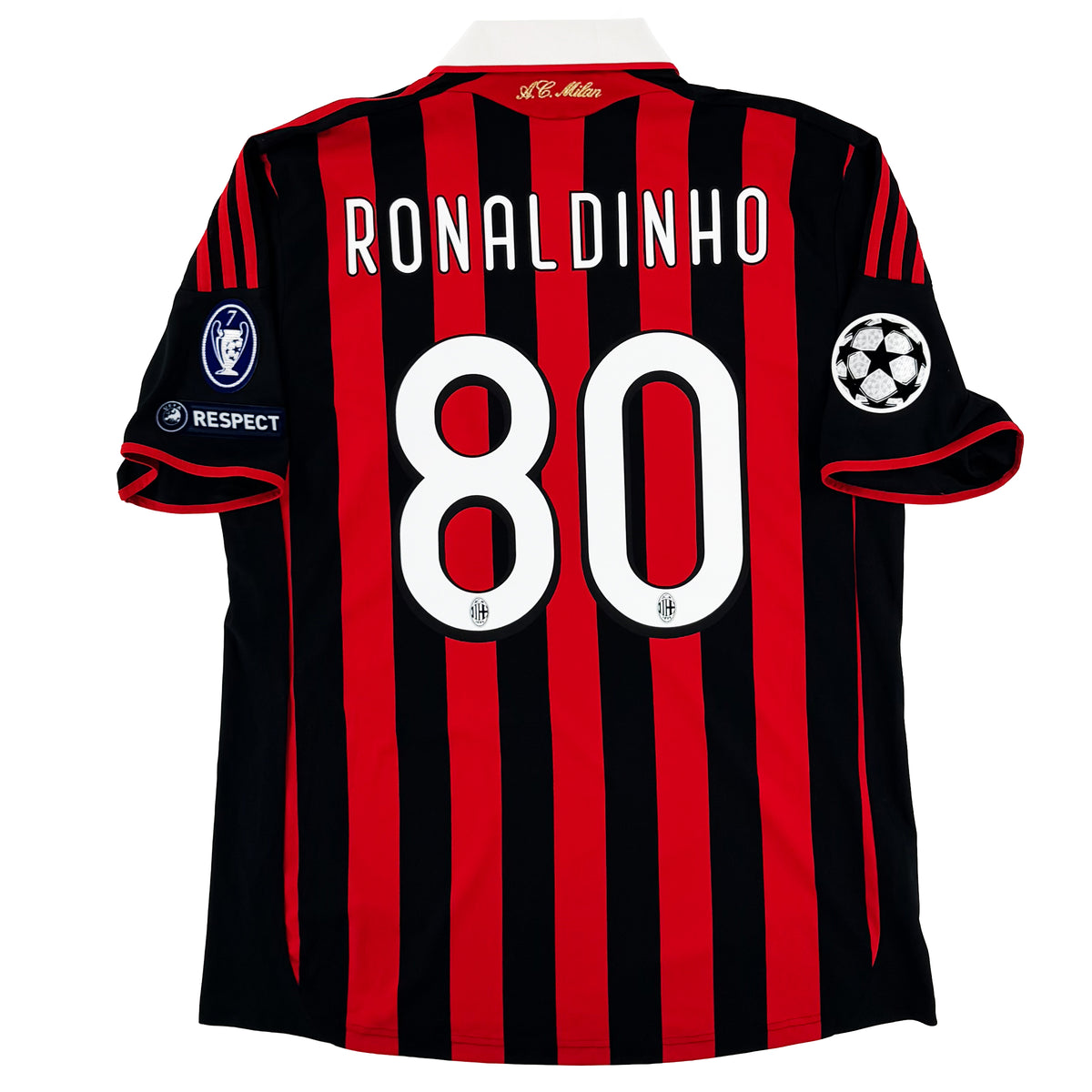 2009-10 AC Milan Thuis Shirt Ronaldinho - Oldschool Voetbalshirts