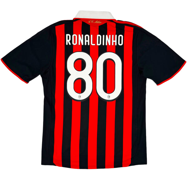 2009-10 AC Milan Thuis Shirt Ronaldinho - Oldschool Voetbalshirts