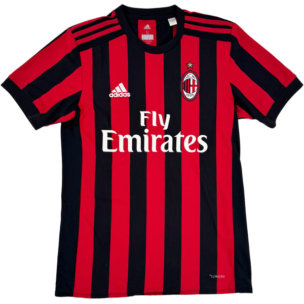 2017-18 AC Milan Thuis Shirt - 9/10 - (S) - Oldschool Voetbalshirts