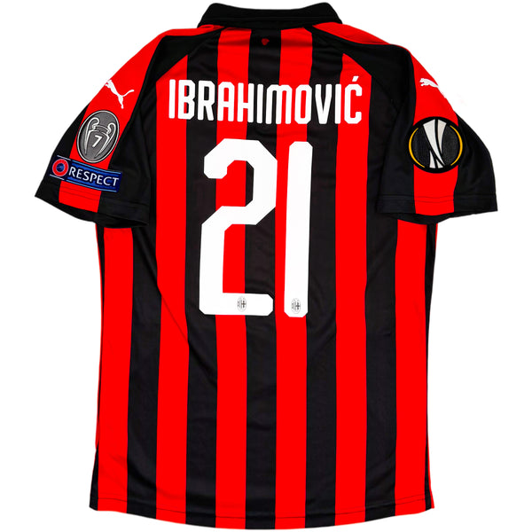 2018-19 AC Milan Thuis Shirt Ibrahimovic - Oldschool Voetbalshirts