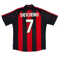 2000-02 AC Milan Thuis Shirt Shevchenko #7 - 10/10 - (L) - Oldschool Voetbalshirts
