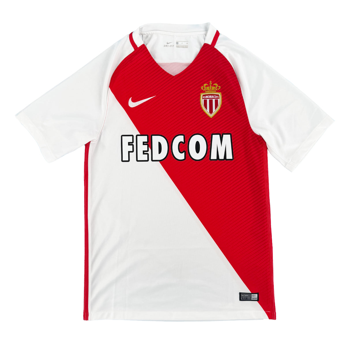 2016-17 AS Monaco Thuis Shirt - 10/10 - (S) - Oldschool Voetbalshirts