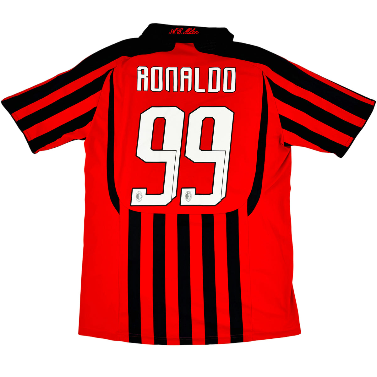 2007-08 AC Milan Thuis Shirt Ronaldo - Oldschool Voetbalshirts