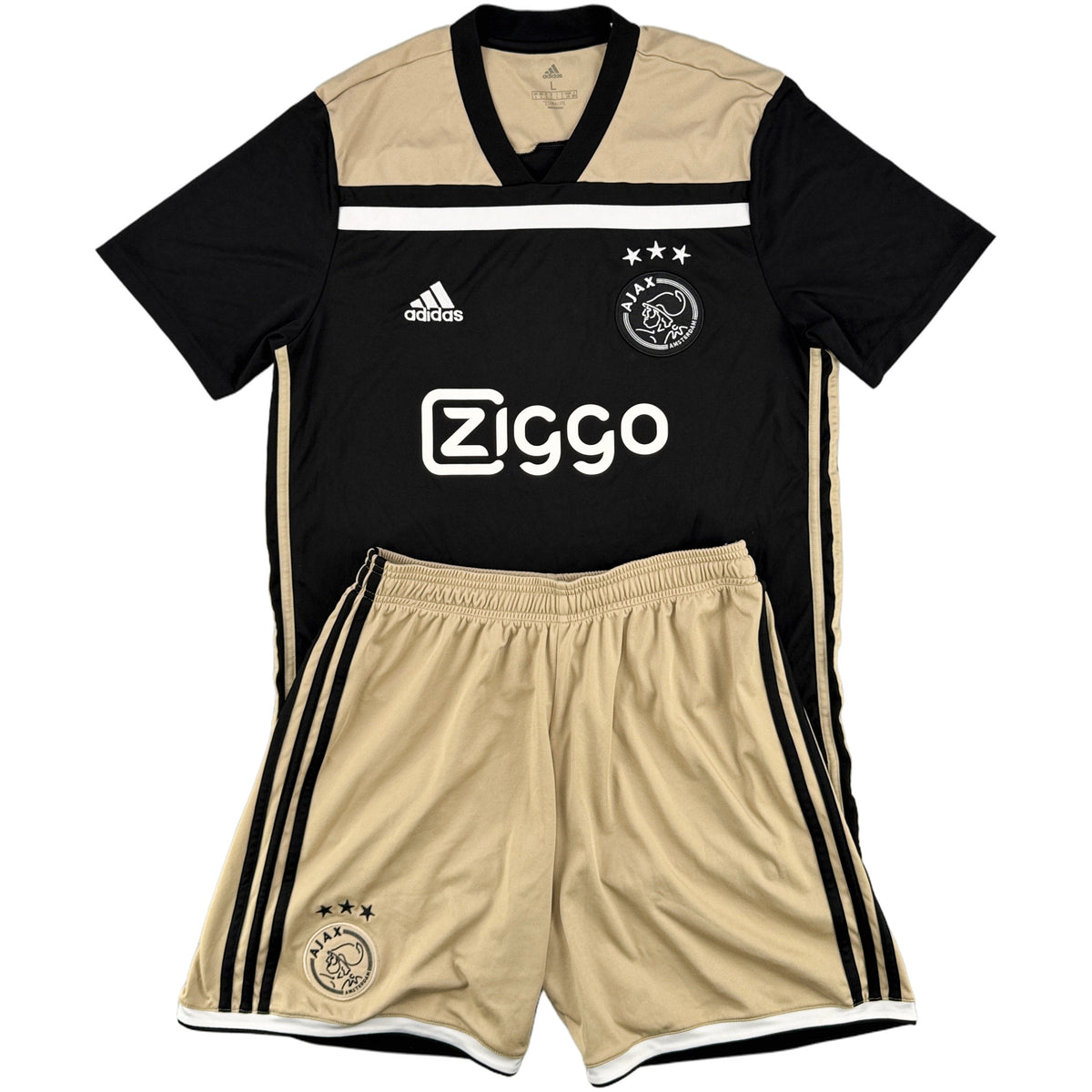 2018-19 Ajax Uit Shirt De Jong - Oldschool Voetbalshirts