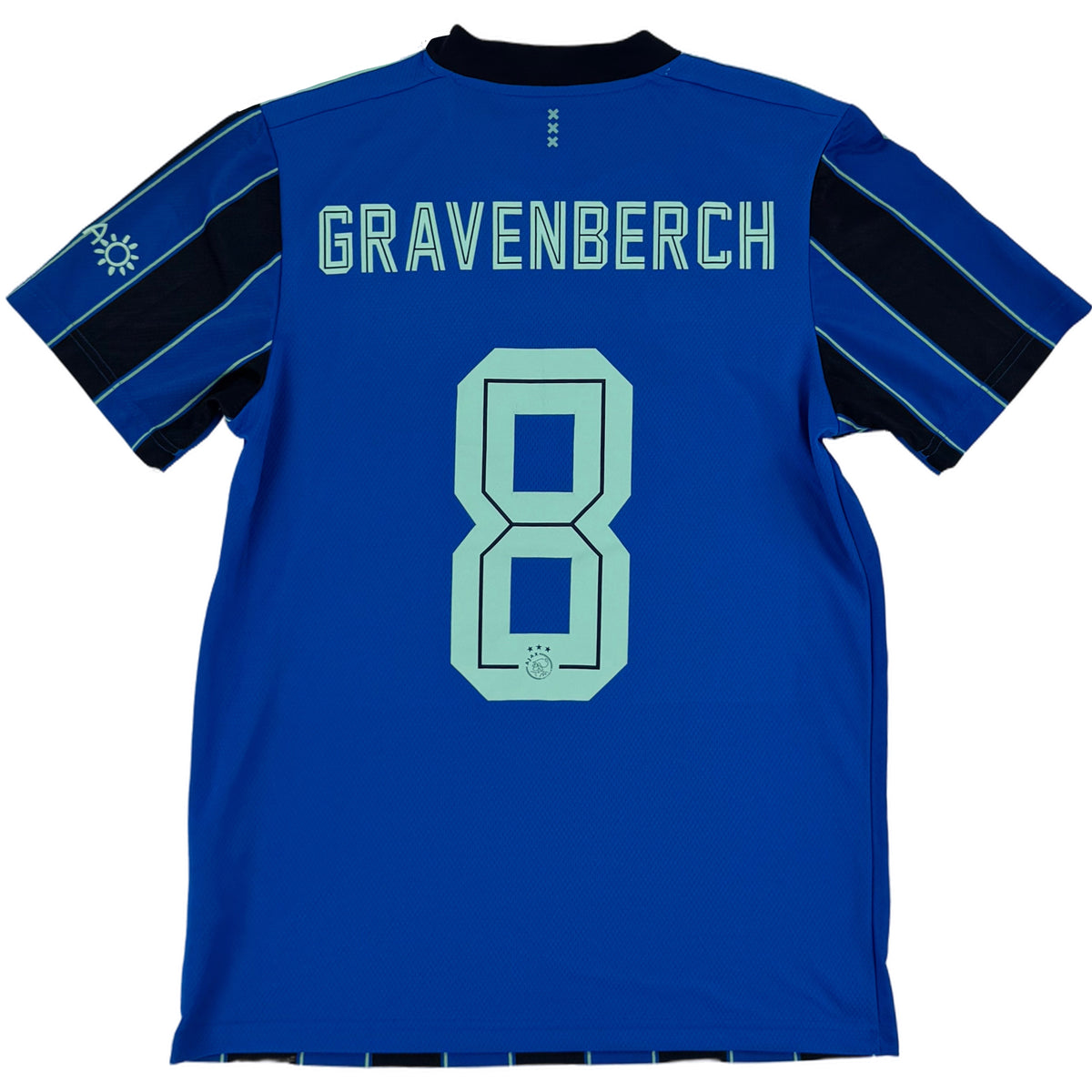 2021-22 Ajax Uit Shirt Gravenberch #8 - 8/10 - (M) - Oldschool Voetbalshirts