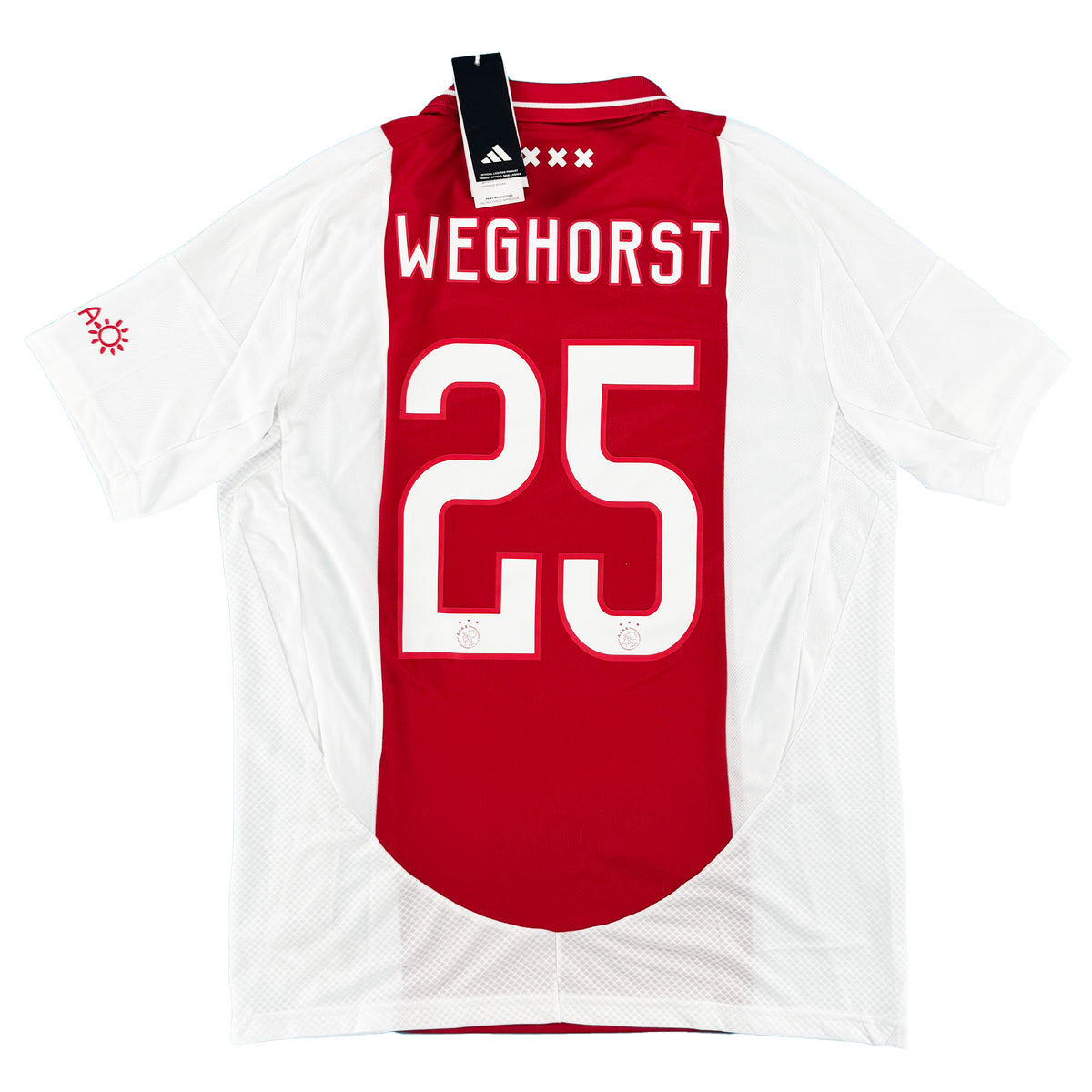 2024-25 Ajax Thuis Shirt Weghorst #25 - 9/10 - (L) - Oldschool Voetbalshirts
