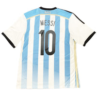 WK 2014 Argentinië Thuis Shirt Messi #10 - 8/10 - (XL) - Oldschool Voetbalshirts