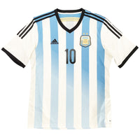 WK 2014 Argentinië Thuis Shirt Messi #10 - 8/10 - (XL) - Oldschool Voetbalshirts
