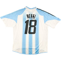 2004-05 Argentinië Thuis Shirt Messi - Oldschool Voetbalshirts
