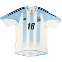 2004-05 Argentinië Thuis Shirt Messi - Oldschool Voetbalshirts