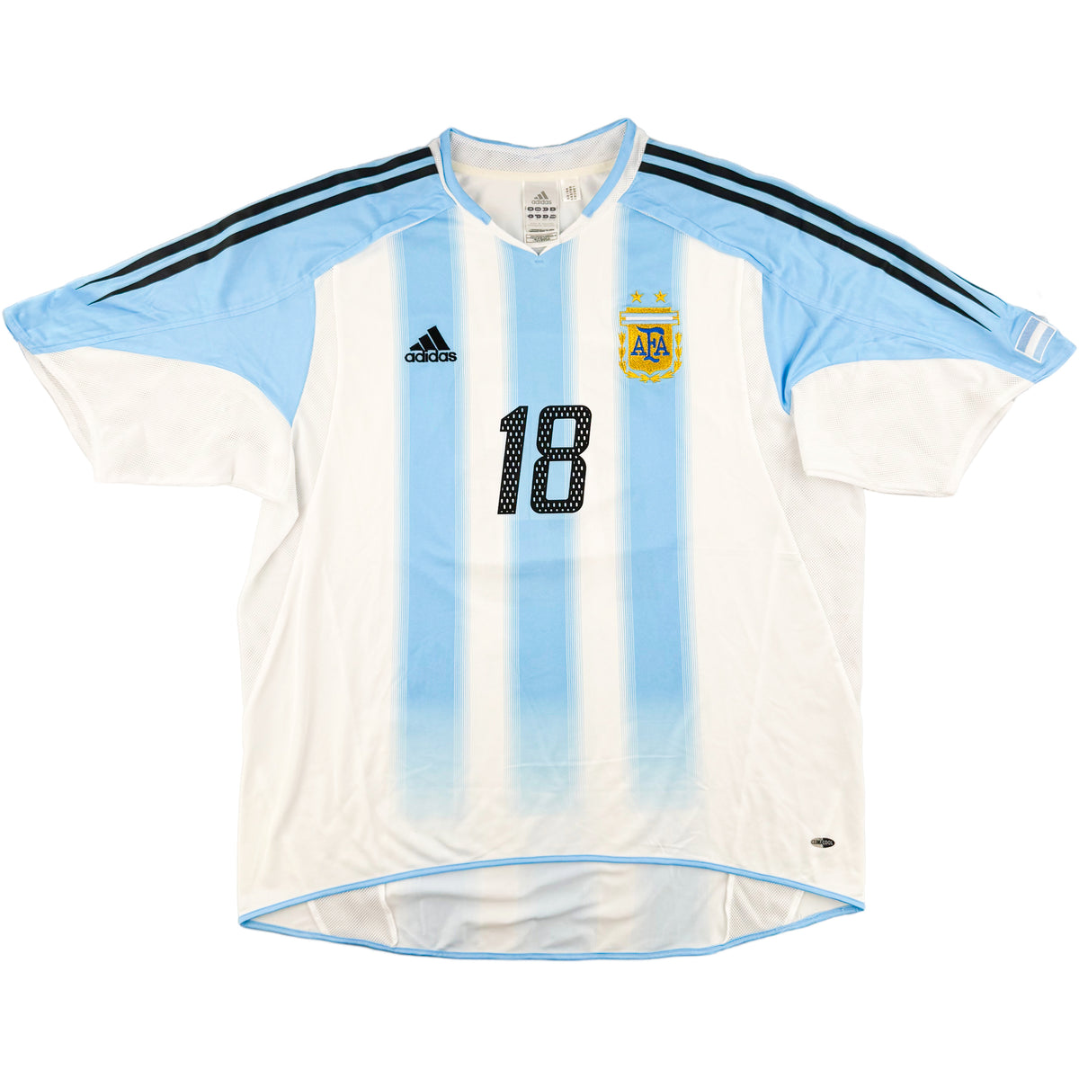 2004-05 Argentinië Thuis Shirt Messi - Oldschool Voetbalshirts