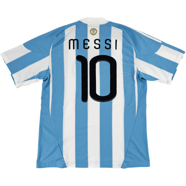 2010 Argentinië WK Thuis Shirt Messi #10 - 10/10 - (L) - Oldschool Voetbalshirts