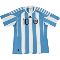 2010 Argentinië WK Thuis Shirt Messi #10 - 10/10 - (L) - Oldschool Voetbalshirts