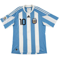 2010 Argentinië WK Thuis Shirt Messi #10 - 10/10 - (M) - Oldschool Voetbalshirts