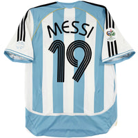 2006 Argentinië WK Thuis Shirt Messi #19 - 10/10 - (M) - Oldschool Voetbalshirts