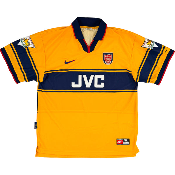 1997-99 Arsenal Uit Shirt Bergkamp - Oldschool Voetbalshirts