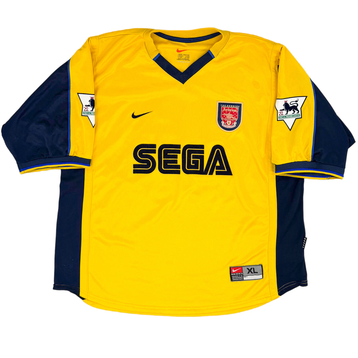 1999-01 Arsenal Uit Shirt Bergkamp - Oldschool Voetbalshirts