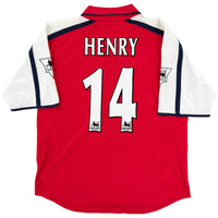 2000-02 Arsenal Thuis Shirt Henry - Oldschool Voetbalshirts