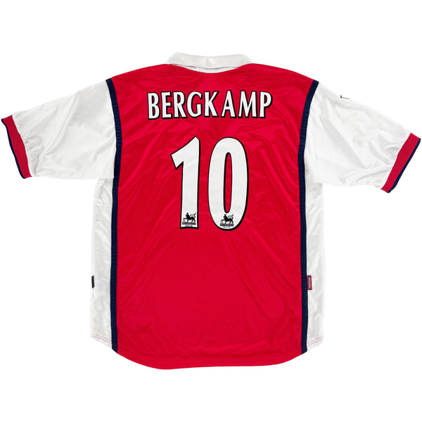 1999-00 Arsenal Thuis Shirt Bergkamp #10 - 8/10 - (XL) - Oldschool Voetbalshirts