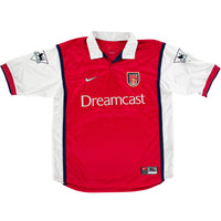 1999-00 Arsenal Thuis Shirt Bergkamp #10 - 8/10 - (XL) - Oldschool Voetbalshirts