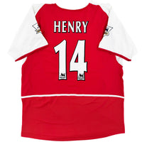 2002-04 Arsenal Thuis Shirt Henry #14 - 9/10 - (XL) - Oldschool Voetbalshirts