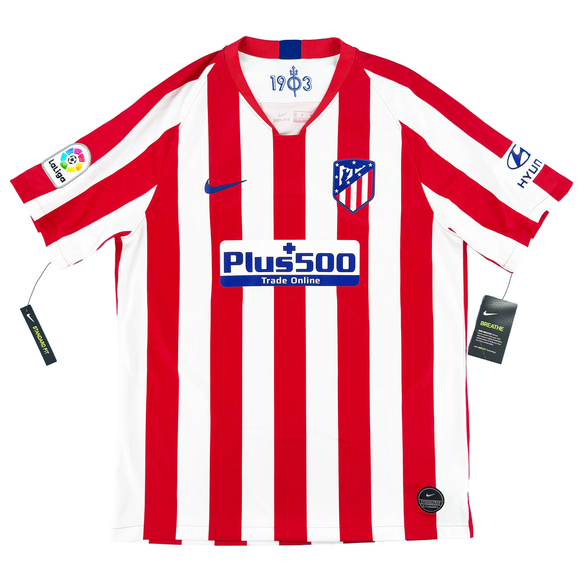 2019-20 Atletico Madrid Thuis Shirt - Nieuw - (XL) - Oldschool Voetbalshirts