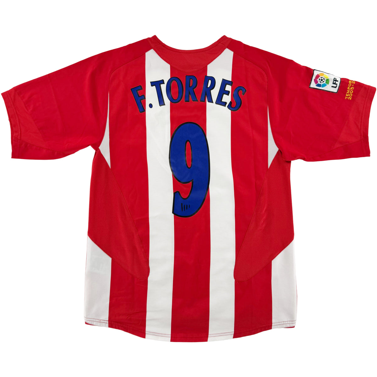 2005-06 Atletico Madrid Thuis Shirt F. Torres #9 - 8/10 - (M) - Oldschool Voetbalshirts