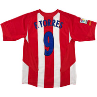 2005-06 Atletico Madrid Thuis Shirt F. Torres #9 - 8/10 - (M) - Oldschool Voetbalshirts