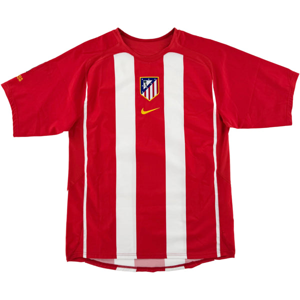 2005-06 Atletico Madrid Thuis Shirt F. Torres #9 - 8/10 - (M) - Oldschool Voetbalshirts