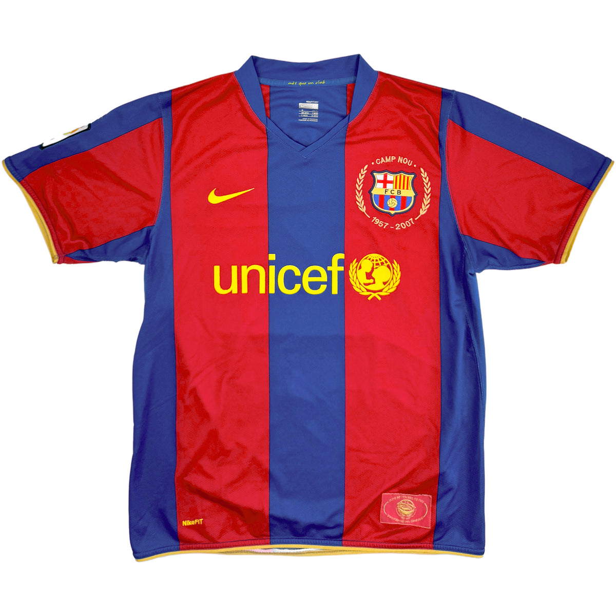 2007-08 Barcelona Thuis Shirt Ronaldinho - Oldschool Voetbalshirts