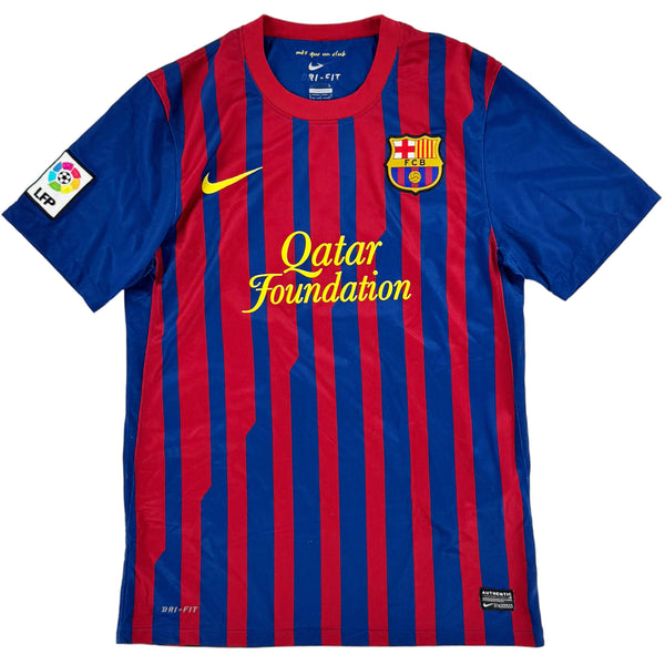 2011-12 Barcelona Thuis Shirt Messi - 9/10 - (S) - Oldschool Voetbalshirts