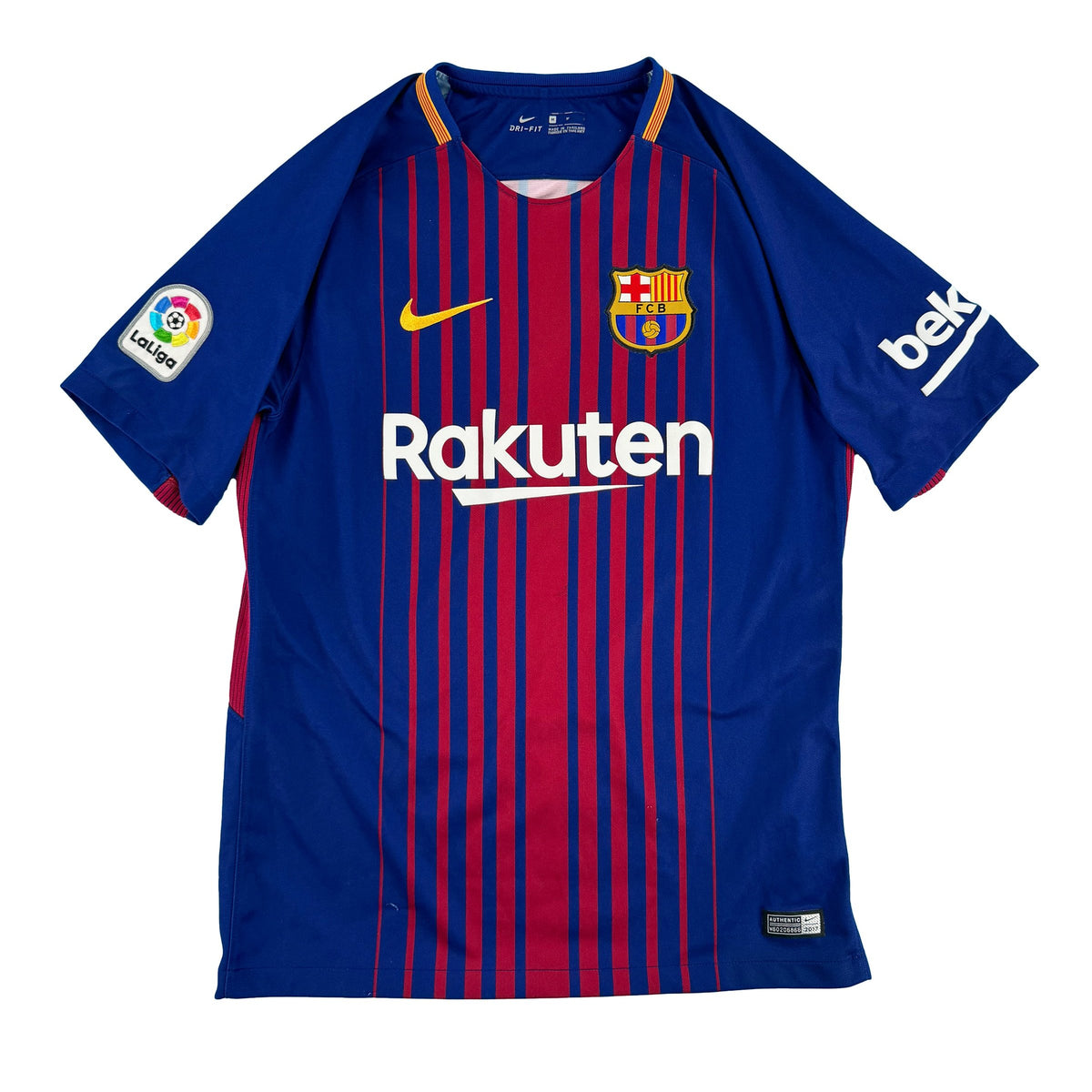 Barcelona - Home Shirt - 2017/18 - Size M - 7/10