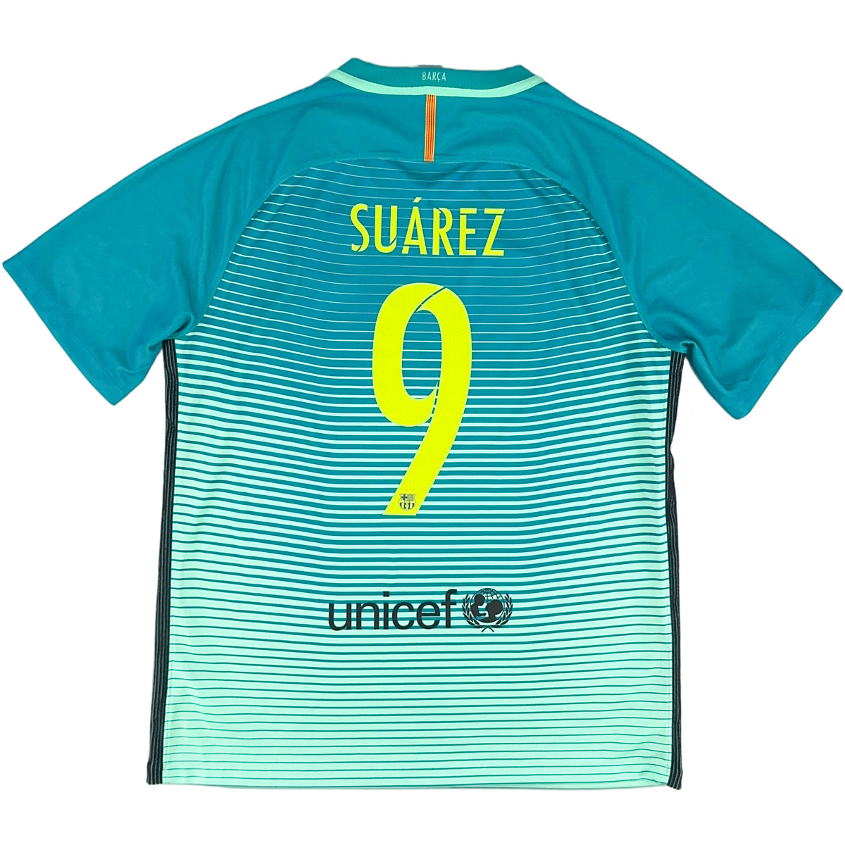 2016-17 FC Barcelona Drittes Trikot Suarez