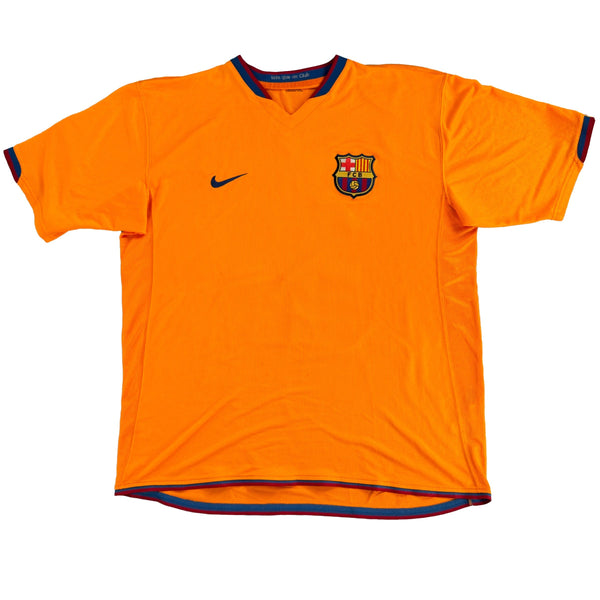 2006-08 Barcelona Uit Shirt Ronaldinho #10 - 9/10 - (XL) - Oldschool Voetbalshirts