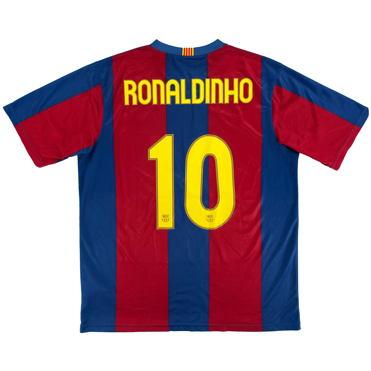 Barcelona - Home Shirt - RONALDINHO #10 - 2007/08 - Size L - 7/10