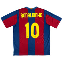 Barcelona - Home Shirt - RONALDINHO #10 - 2007/08 - Size L - 7/10