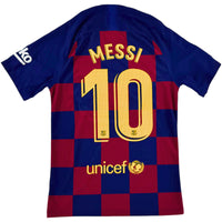 2019-20 Barcelona Thuis Shirt Messi - 8/10 - (S) - Oldschool Voetbalshirts